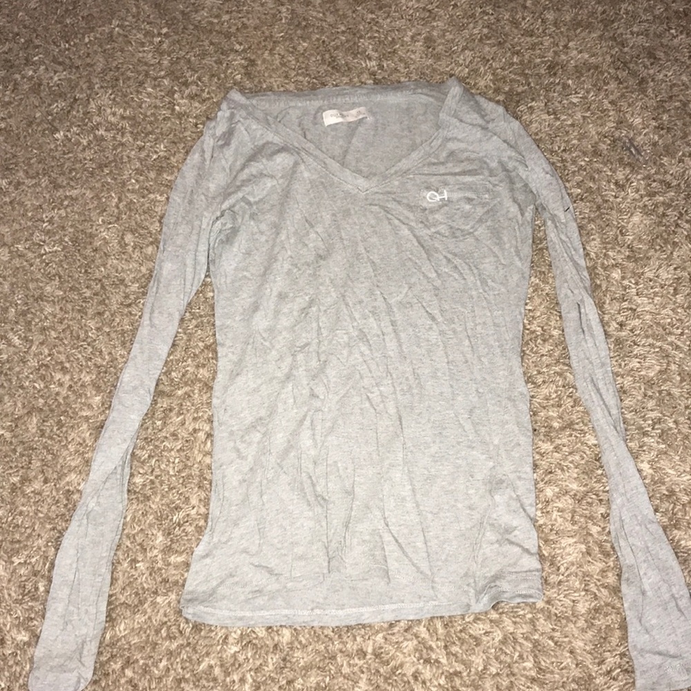 Long sleeve grey pocket golly hicks shirt size XS